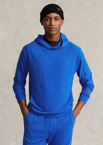 Moletom com capuz Ralph Lauren French Terry azul masculino