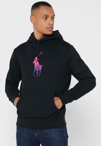 Moletom com capuz Ralph Lauren masculino preto