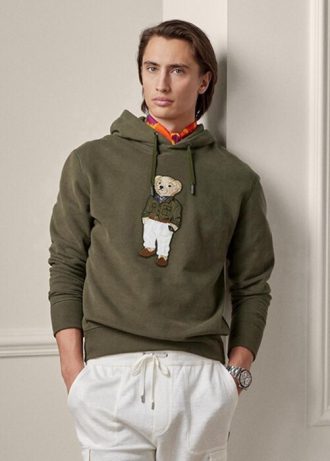 Moletom com capuz Ralph Lauren Polo Bear Fleece Masculino Verde Oliva