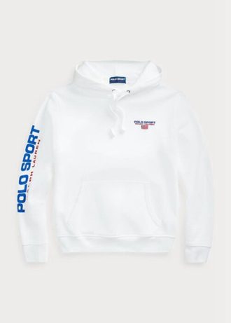 Moletom com capuz Ralph Lauren Polo Sport Fleece masculino branco