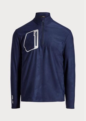 Moletom masculino Ralph Lauren GolfClassic Fit Camo Jacquard da Marinha