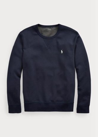 Moletom Ralph Lauren masculino de malha dupla azul marinho