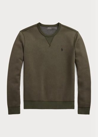 Moletom Ralph Lauren mesclado de malha dupla masculino verde oliva