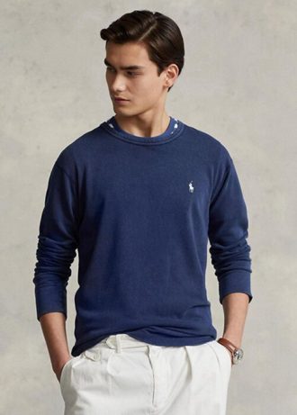 Moletom Ralph Lauren Spa Terry Masculino Azul Marinho