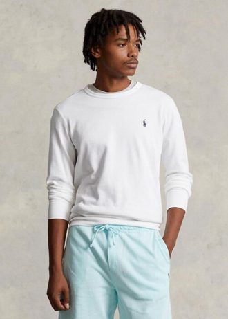 Moletom Ralph Lauren Spa Terry Masculino Branco