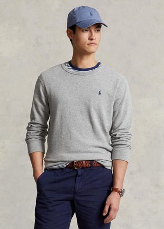 Moletom Ralph Lauren Spa Terry Masculino Cinza