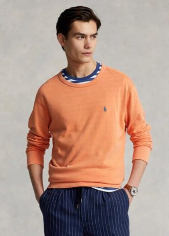 Moletom Ralph Lauren Spa Terry Masculino Laranja