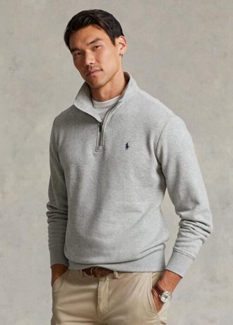 Moletom Ralph Lauren The Rl Fleece Masculino Cinza