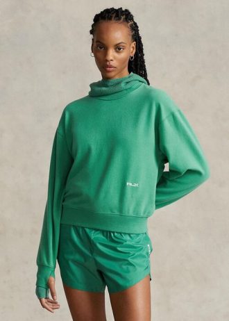 Moletons de gola redonda Ralph Lauren Fleece femininos verdes