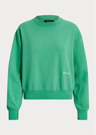 Moletons de gola redonda Ralph Lauren Fleece femininos verdes