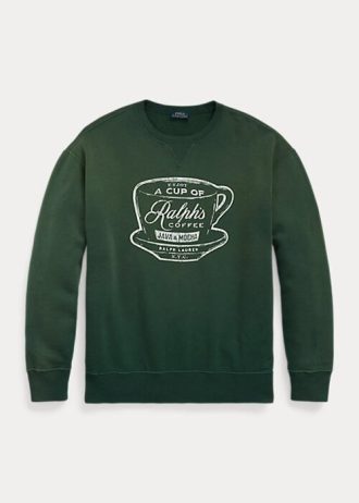 Moletons de gola redonda Ralph Lauren Ralph’s Coffee femininos verdes