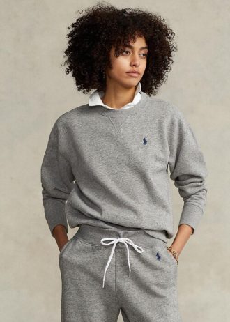 Moletons de lã Ralph Lauren cinza femininos