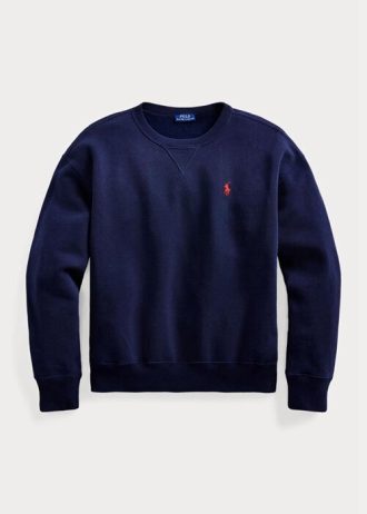 Moletons de lã Ralph Lauren femininos azul-marinho