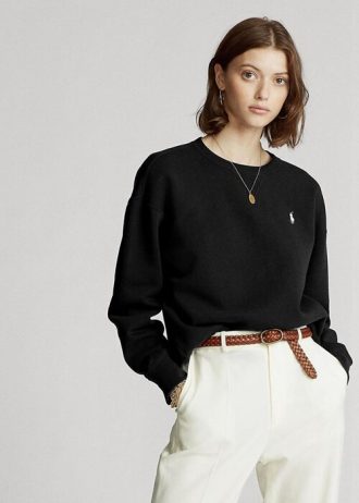 Moletons de lã Ralph Lauren femininos pretos