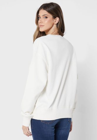 Moletons de malha com estampa gráfica Ralph Lauren femininos bege
