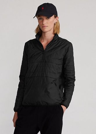 Moletons híbridos Ralph Lauren com zíper de um quarto para mulheres pretas