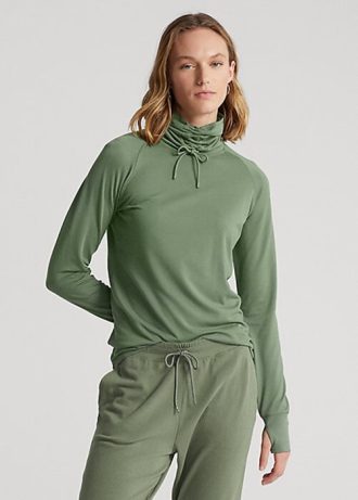 Moletons Ralph Lauren com gola funil verde feminino
