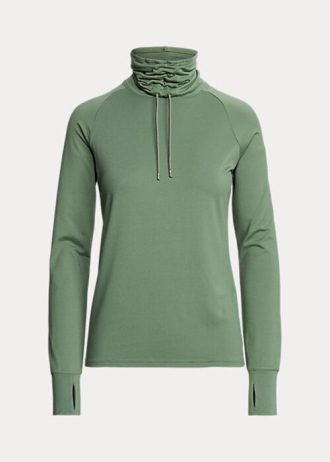 Moletons Ralph Lauren com gola funil verde feminino
