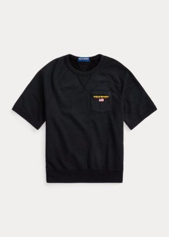 Moletons Ralph Lauren Polo Sport de manga curta femininos pretos