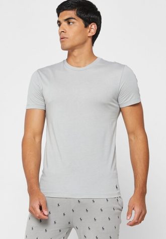 Pacote com 3 camisetas Ralph Lauren masculinas multicoloridas com gola redonda