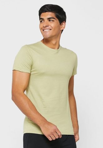 Pacote com 3 camisetas Ralph Lauren masculinas sortidas com gola redonda