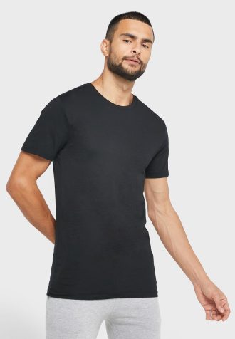 Pacote com 3 camisetas Ralph Lauren pretas com gola redonda sortidas para homens