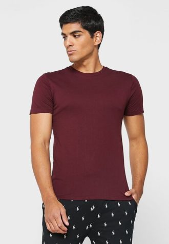 Pacote com 3 camisetas Ralph Lauren vermelhas masculinas sortidas com gola redonda