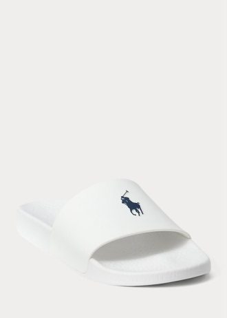 Pantufa Ralph Lauren Signature Pony Masculina Branca/Marinha