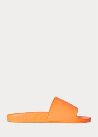 Pantufa Ralph Lauren Signature Pony Masculina Laranja/Branca