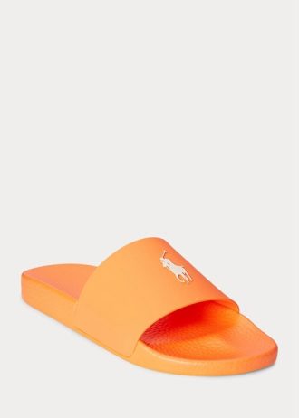 Pantufa Ralph Lauren Signature Pony Masculina Laranja/Branca