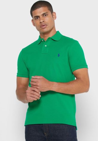 Polo Ralph Lauren Basic Mesh Masculino Verde