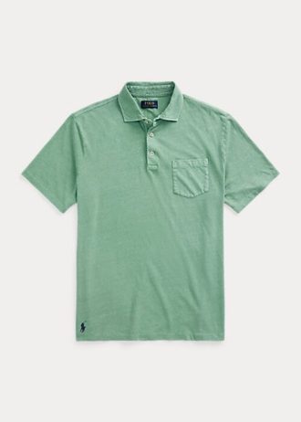 Polo Ralph Lauren Classic Fit de algodão e linho masculino verde