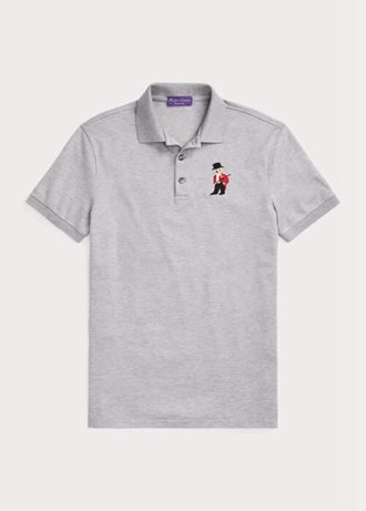 Polo Ralph Lauren Custom Slim Fit Bear Cinza Masculino