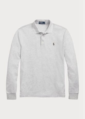 Polo Ralph Lauren Custom Slim Fit Birdseye Cinza Masculino