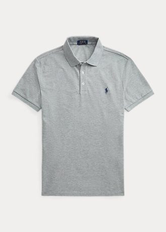 Polo Ralph Lauren Custom Slim Fit Masculino Cinza com Malha Elástica
