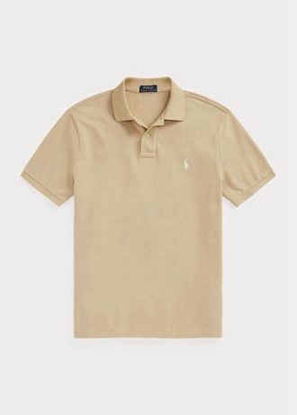 Polo Ralph Lauren Custom Slim Fit Mesh Bege Masculino