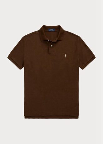 Polo Ralph Lauren Custom Slim Fit Mesh Marrom Masculino