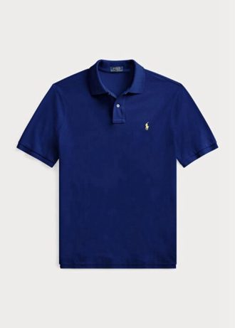 Polo Ralph Lauren Custom Slim Fit Mesh Masculino Azul Marinho