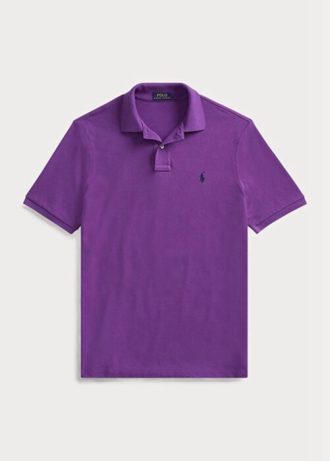 Polo Ralph Lauren Custom Slim Fit Mesh Masculino Roxo