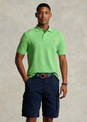 Polo Ralph Lauren Custom Slim Fit Mesh Verde Masculino