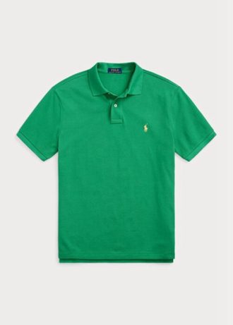 Polo Ralph Lauren Custom Slim Fit Mesh Verde Masculino