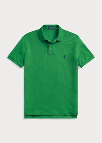 Polo Ralph Lauren Custom Slim Fit Mesh Verde Masculino