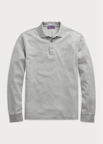 Polo Ralph Lauren Custom Slim Fit Piquet Cinza Masculino