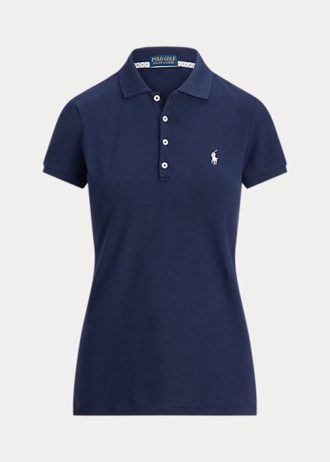 Polo Ralph Lauren feminino azul marinho com ajuste personalizado e desempenho
