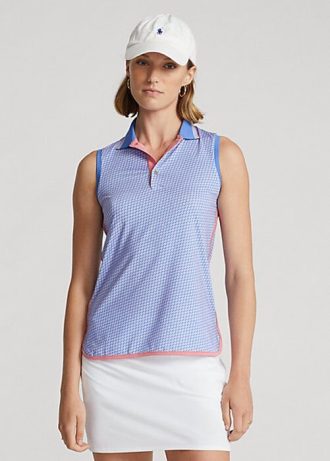 Polo Ralph Lauren Performance sem mangas azul feminino
