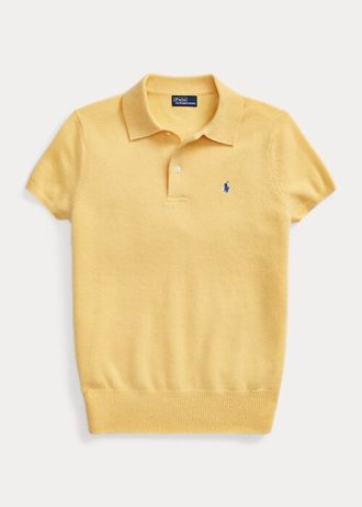 Polo Ralph Lauren Slim Fit Cashmere Amarelo Feminino
