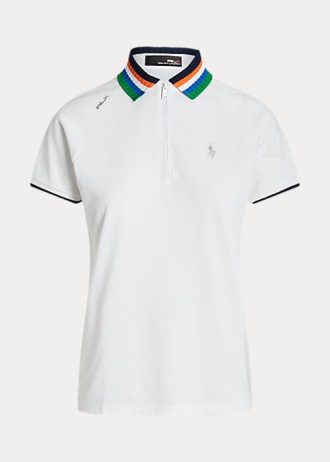 Polo Ralph Lauren Tailored Fit com zíper de um quarto para mulheres brancas