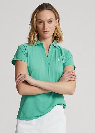 Polo Ralph Lauren Tailored Fit Piqué Verde Feminino