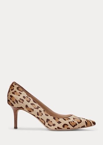 Ralph Lauren Lanette Haircalf Heels Marrom Feminino
