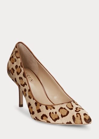 Ralph Lauren Lanette Haircalf Heels Marrom Feminino